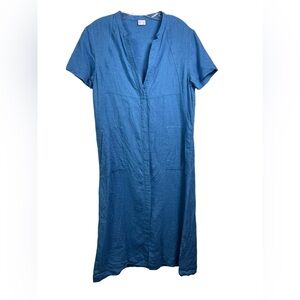 Poetry Button Down Maxi dress 100% linen